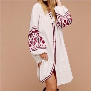 Free People In The Clear Embroidered Tunic/Dress